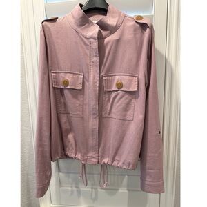 Blu Pepper Lilac colored Utility Jacket with Drawstring Hem